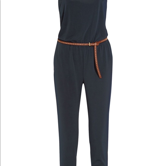 Michael Kors Navy Blue satin jersey Jumpsuit - Picture 5 of 5